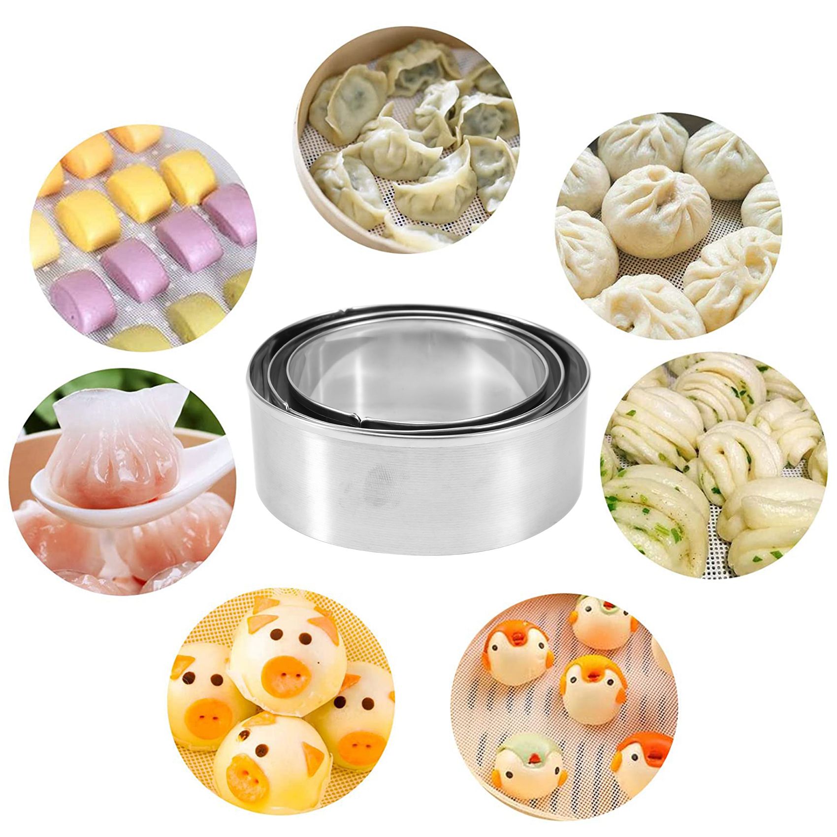 Dumpling Press Set - FAST-Dumplings Maker 8 Pcs, Press Mold