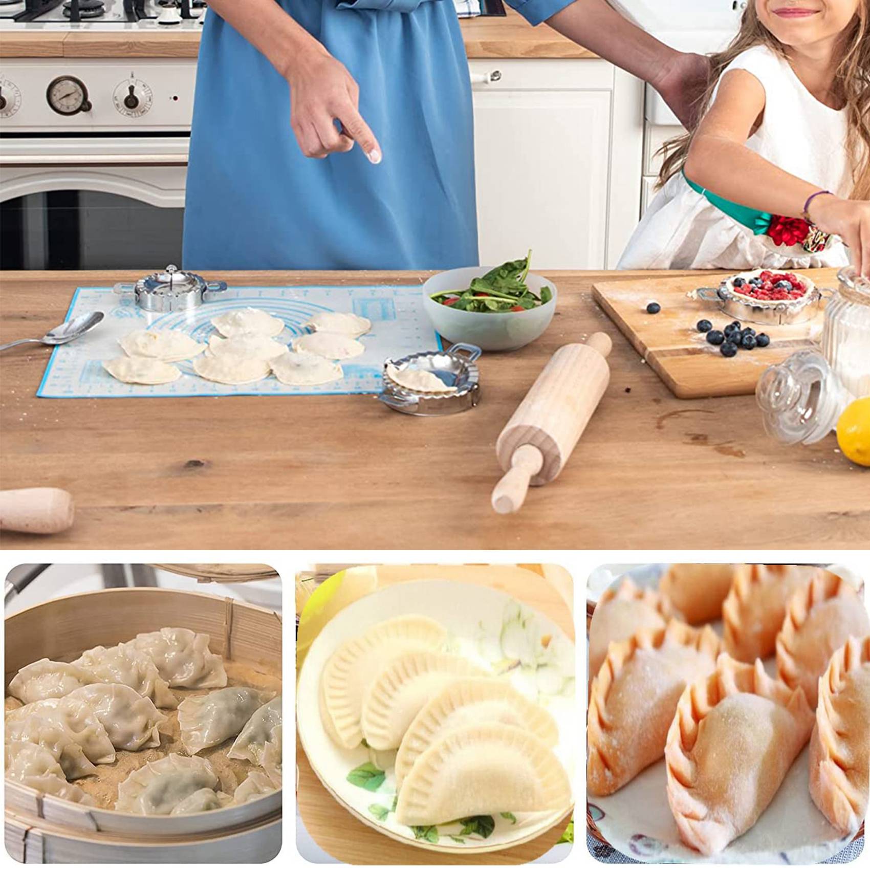 FAST-Dumplings Maker 8 Pcs, Pr - Dumpling Press Set 评论和价格