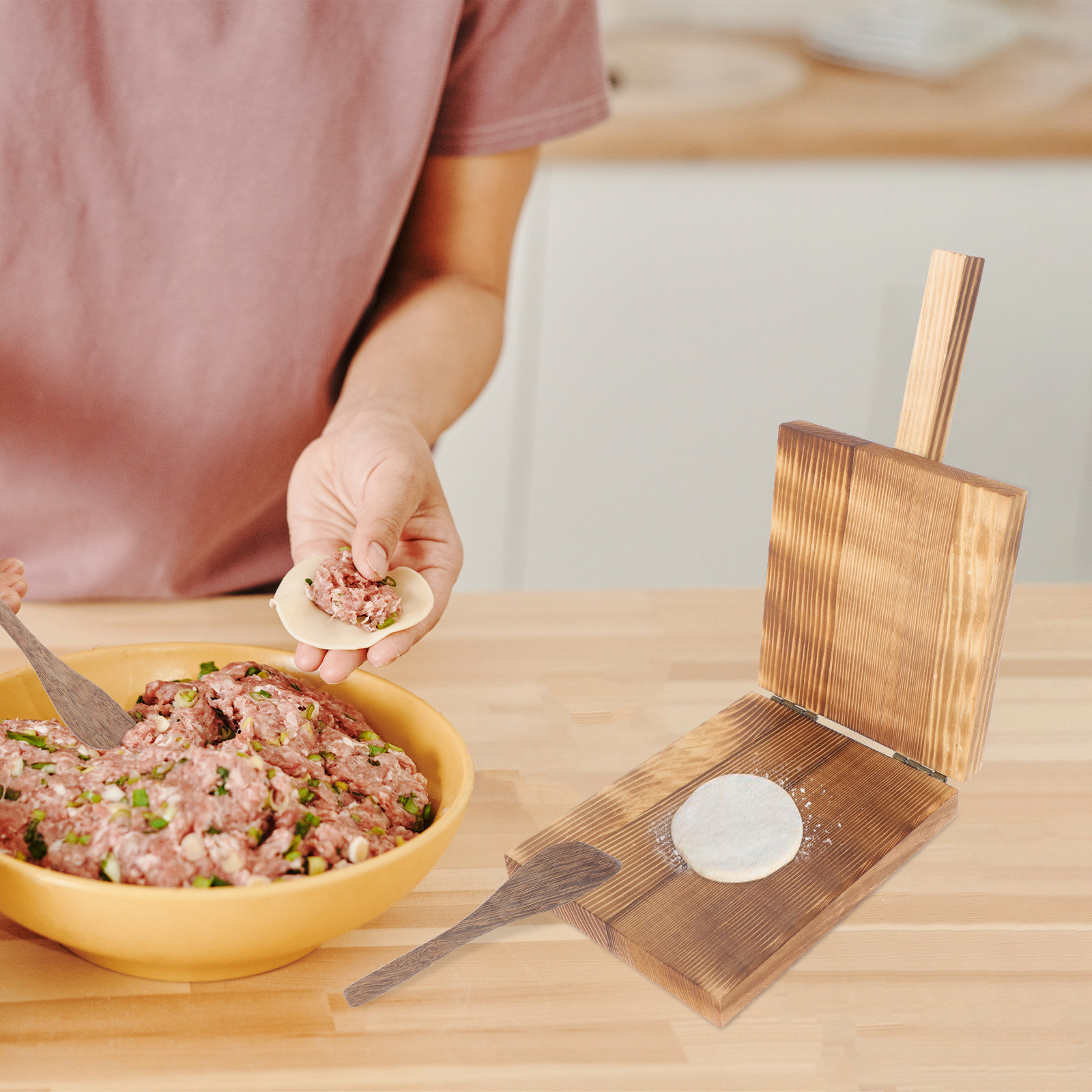 Wooden Dumpling Press Set Doug - Dumpling Press Set 评论和价格