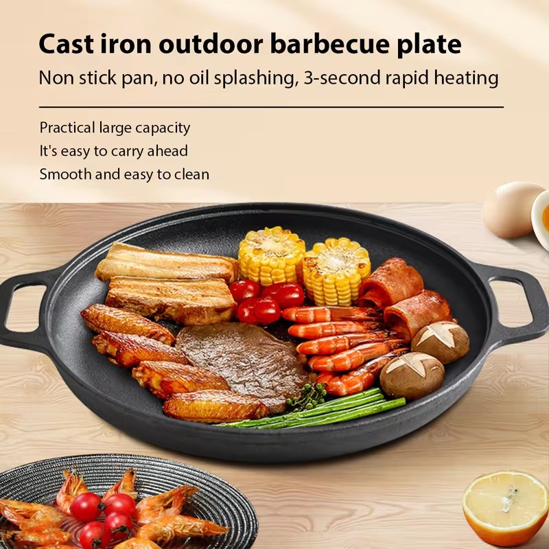 Heavy-Duty Cast Iron Fry Pan w - Cast Iron Corn 评论和价格