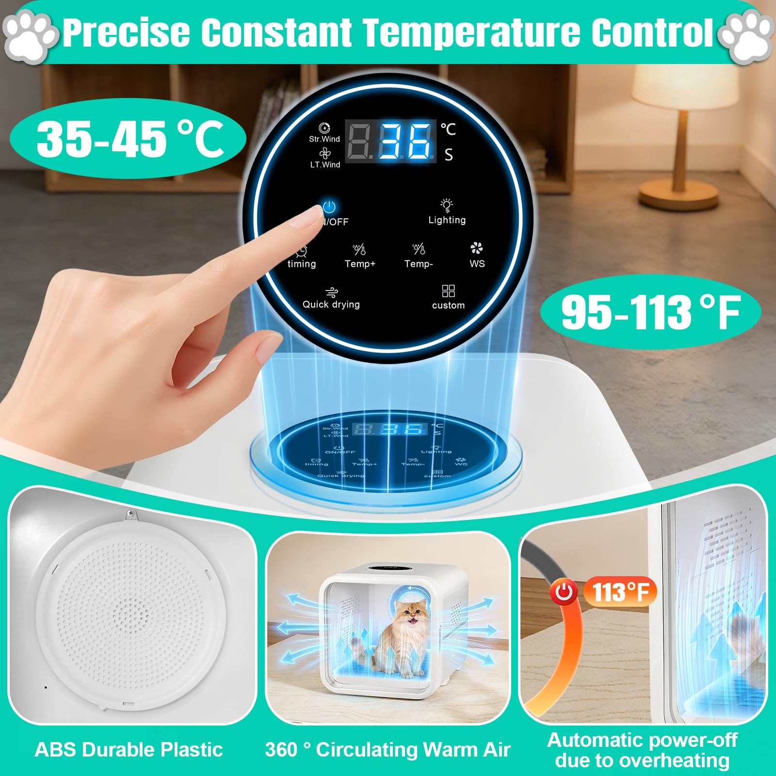 Automatic Pet Hair Dryer Box,P - Hot Dog Press 评论和价格
