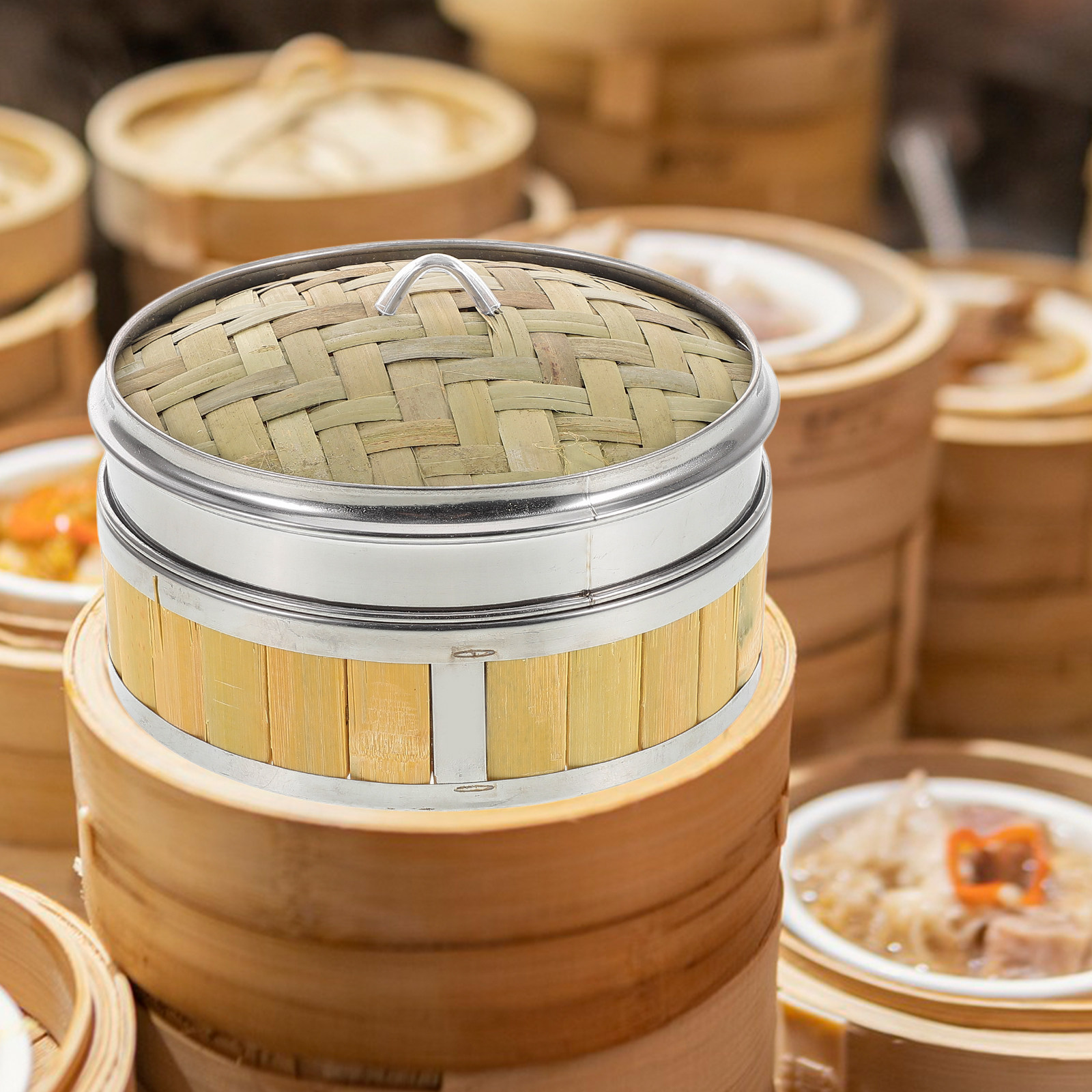 Handmade Wood Bamboo Steamer S - Bao Steamer Bamboo 评论和价格