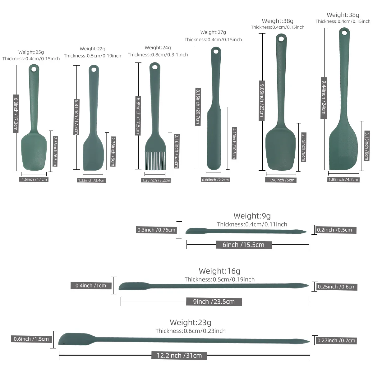 Silicone Baking Tool Set 6-pie - Okonomiyaki Spatula 评论和价格