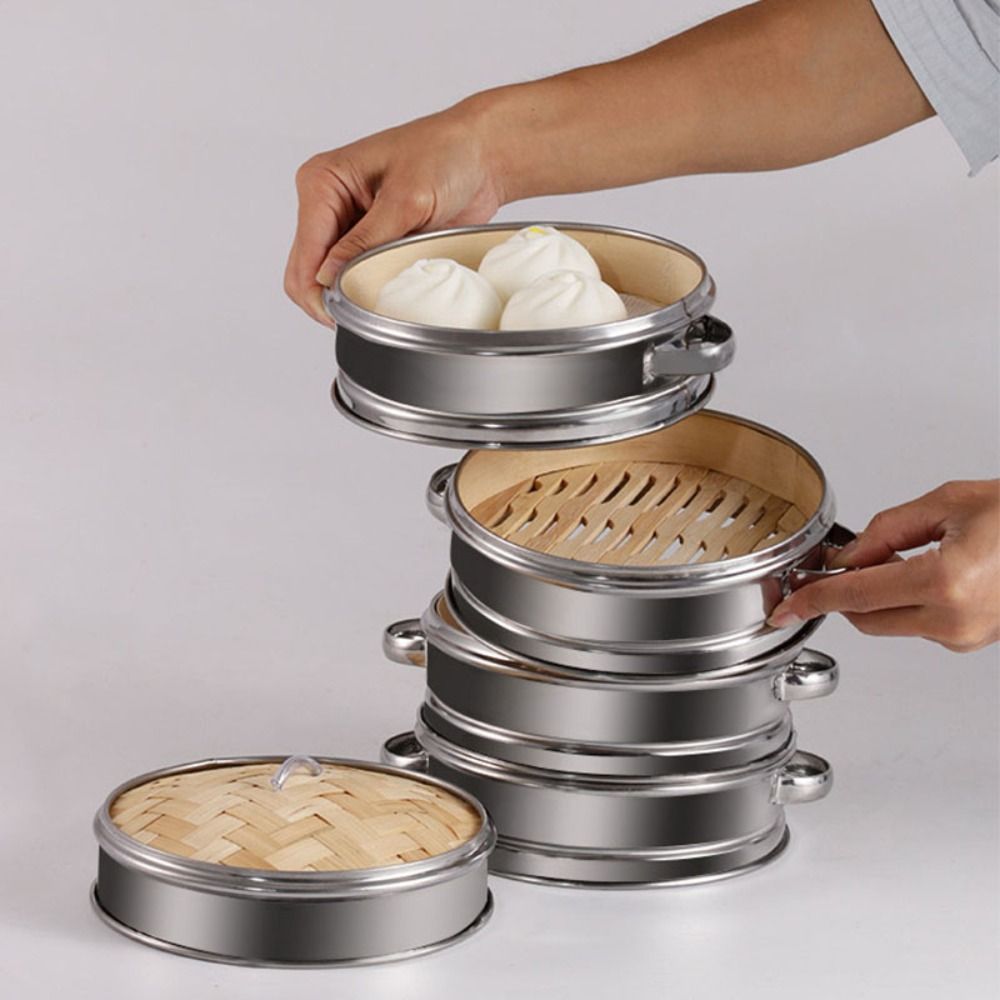 Round Dim Sum Cooking Tool Sta - Bao Steamer Bamboo 评论和价格