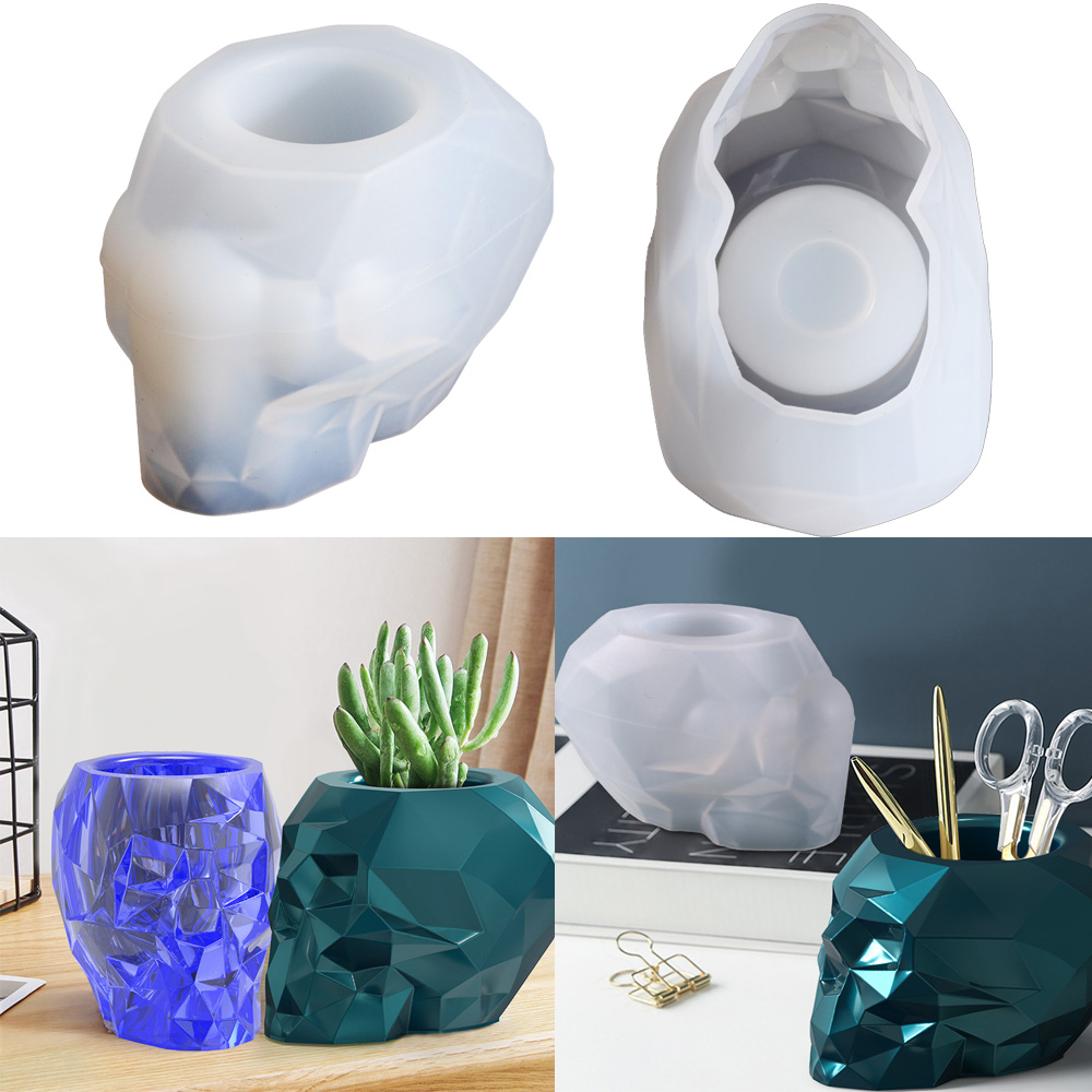 Skull Shape Mold Pen Holder Si - Potsticker Mold 评论和价格