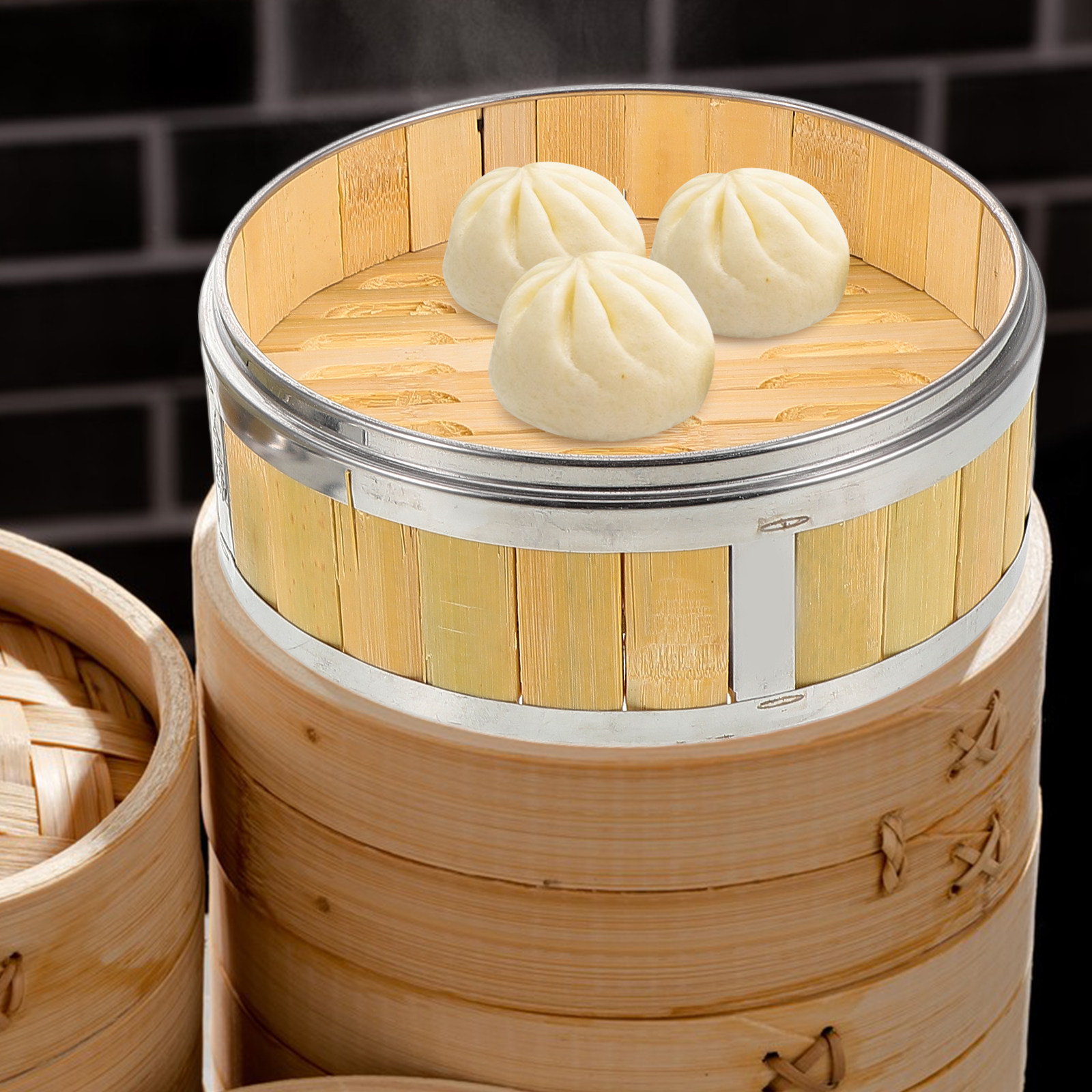 18Cm Wooden Bamboo Steamer Bas - Bao Steamer Bamboo 评论和价格
